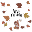 Vive l'automne avec un &eacute;cureuil espi&egrave;gle